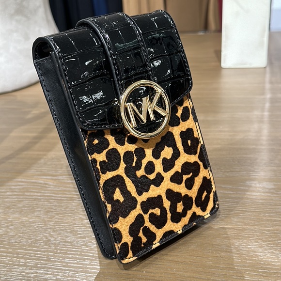Michael Kors Carmen Small NS Phone XBODY HairCalf 
Black Multi - Picture 8 of 11